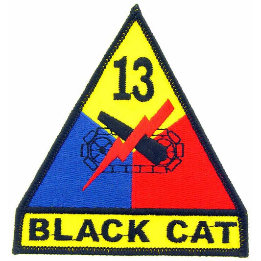 U.S. Army 13th Armored Division Patch Red & Yellow 3"