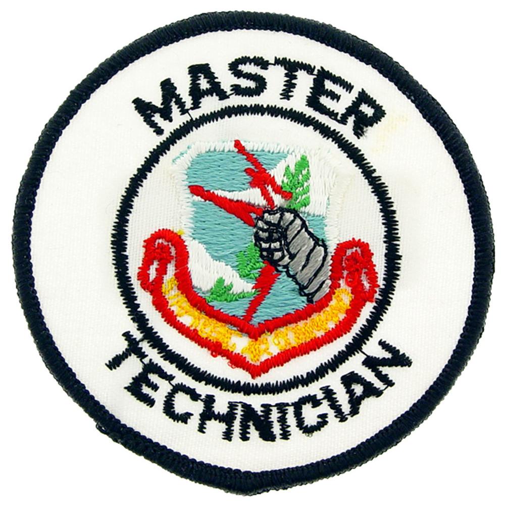 U.S. Air Force Master Technician Patch Black & White 3"