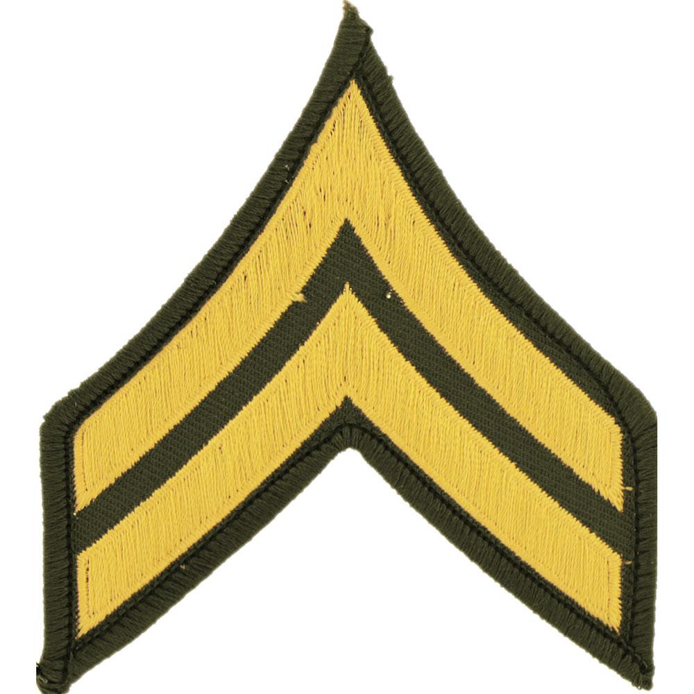 FindingKing U.s. Army Pair Corporal Dress Green Rank Patches 3 inch