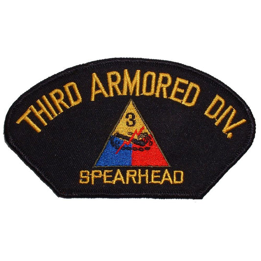 U.S. Army 3rd Armored Division Hat Patch 2 3/4"x5 1/4"