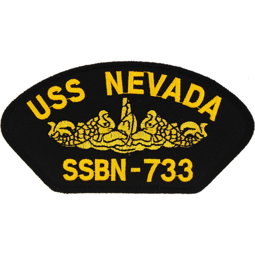 U.S. Navy USS Nevada SSBN-733 Hat Patch 2 3/4" x 5 1/4"