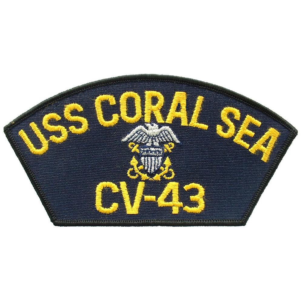 U.S. Navy USS Coral Sea CV-43 Patch 2 1/4" x 4"