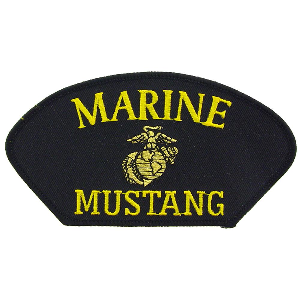 U.S.M.C. Marine Mustang Hat Patch 2 3/4" x 5 1/4"