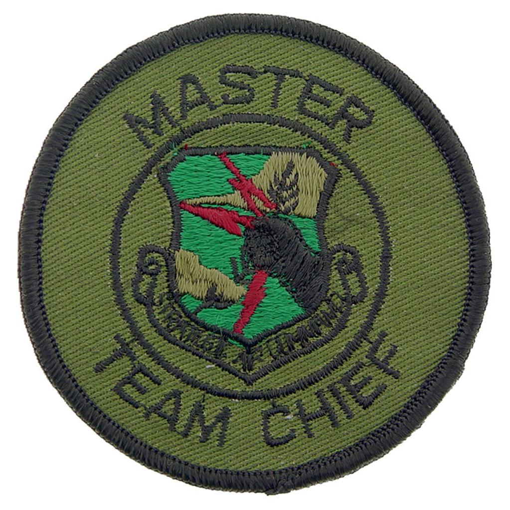 U.S. Air Force SAC Master Team Chief Patch Green