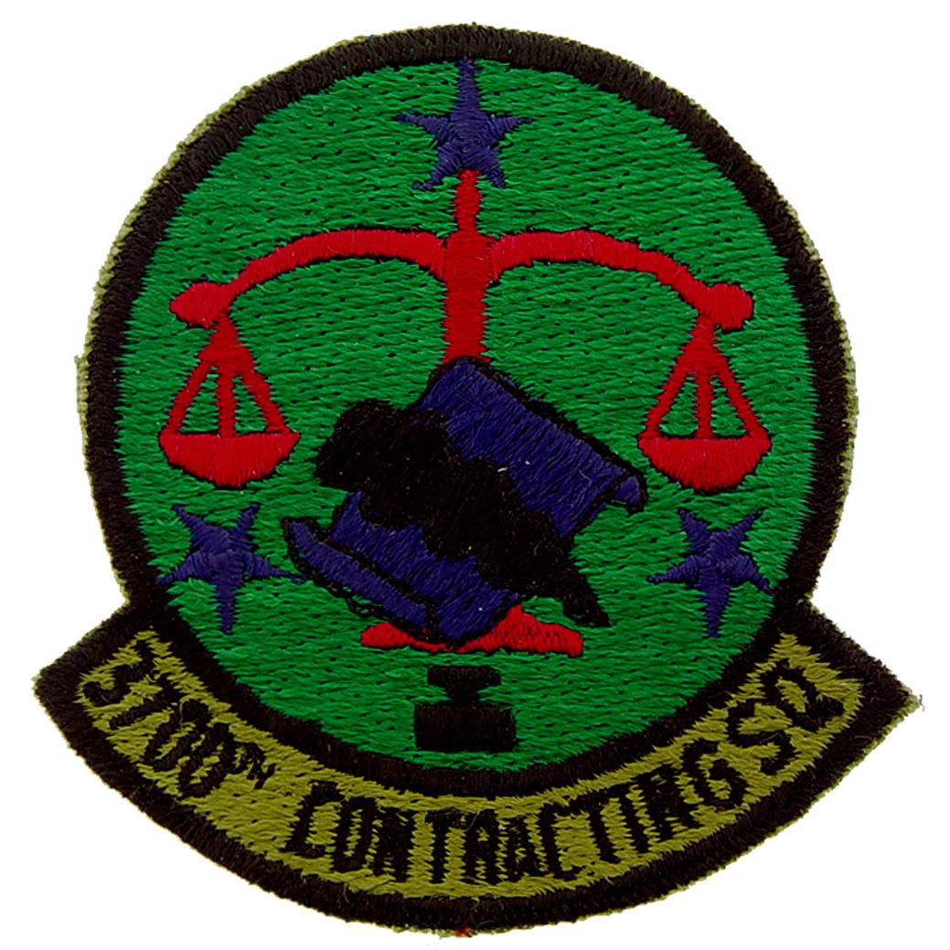 U.S. Air Force 3700th Contracting Squadron Patch Green