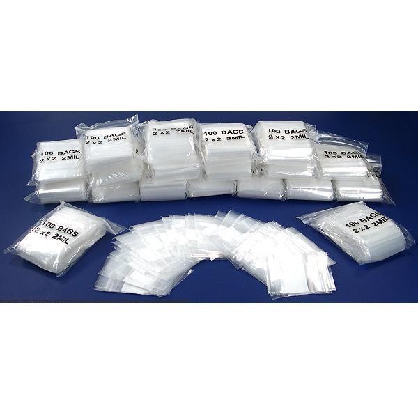 2000 Zipper Block Bags Resealable Plastic Baggies 2" x 2"