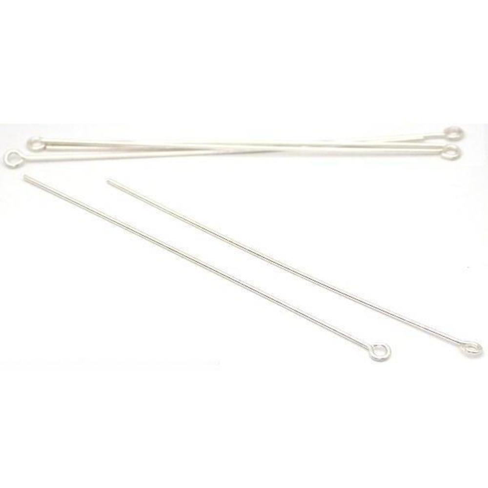 Eye Pins Sterling Silver 22 Gauge 2" 6Pcs