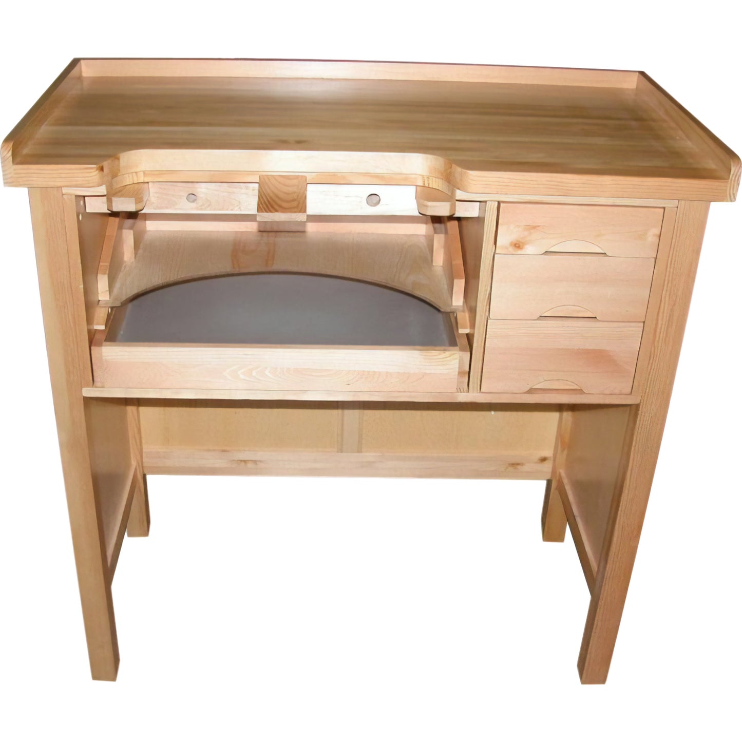 Jewelers Work Bench with Case of 64 Watch Repair Tools