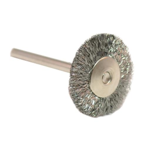 12 Crimped Steel Wire Wheel Brush, 1" Diameter 1/8" Shank