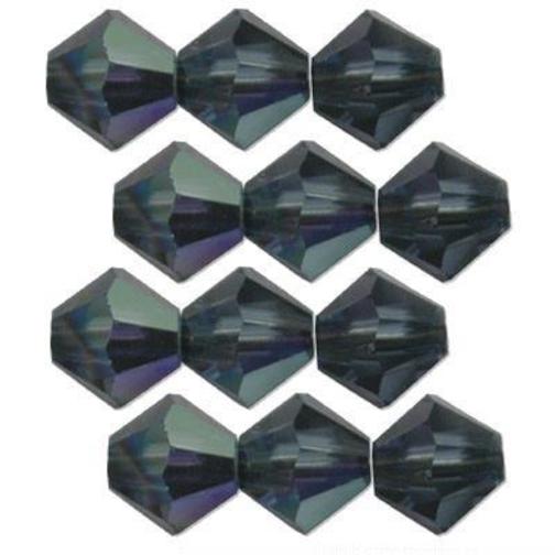 12 Crystal Moonlight AB Bicone Swarovski Beads 5301 4mm