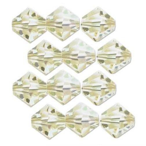 12 Jonquil AB Swarovski Crystal Bicone Beads 5301 6mm