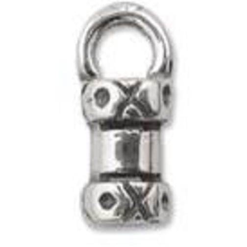 Crimp Cord End Beads Sterling Silver 4mm 6Pcs