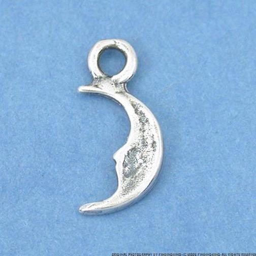 Moon Charm Sterling Silver 11mm