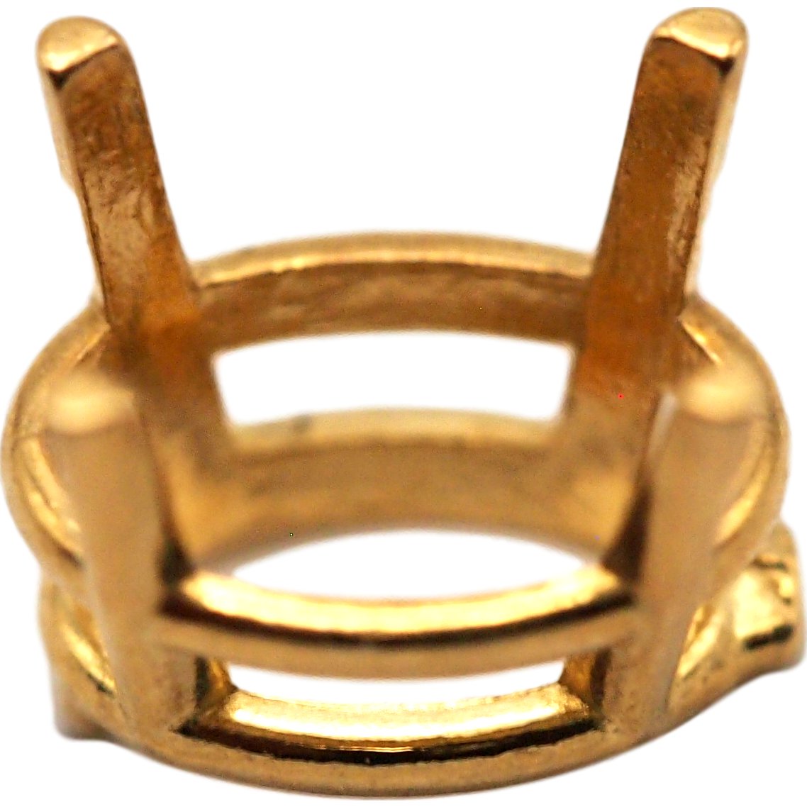 14K Yellow Gold 4 Prong Oval Basket Setting 1.25ct 8 x 6mm