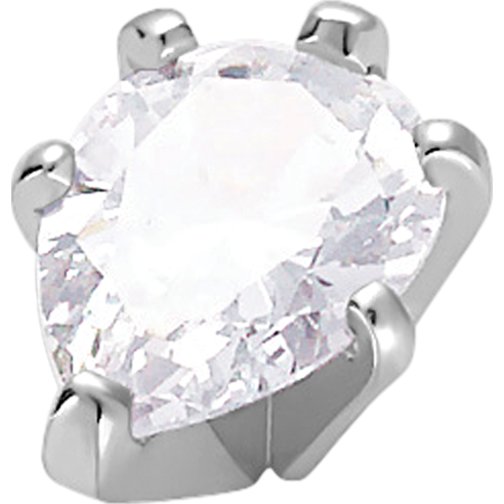 14K White Gold 6 Prong Pear Peg Head Setting 1.00ct 9 x 5.5mm