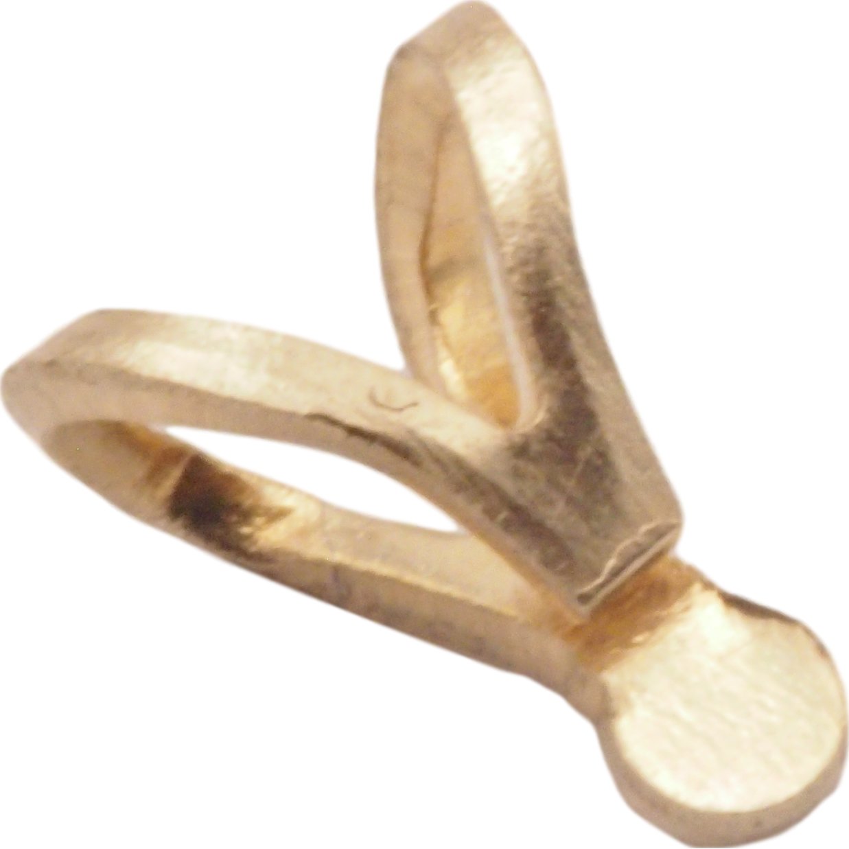 14K Yellow Gold Small Rabbit Ear Bail With Tab