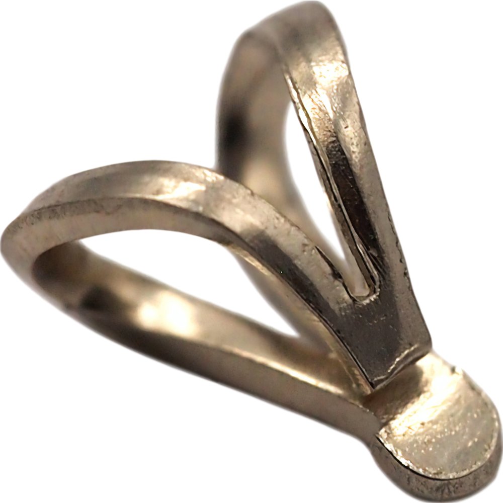 14K White Gold Medium Rabbit Ear Bail With Tab