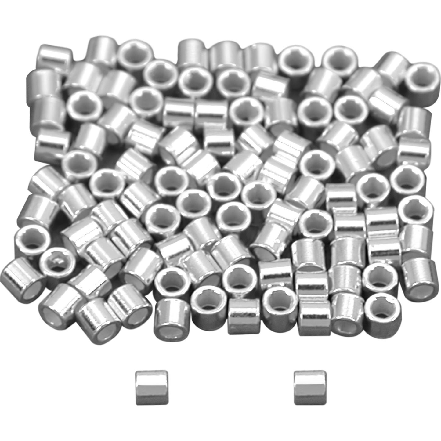 Crimp Beads Sterling Silver 1mm 100Pcs