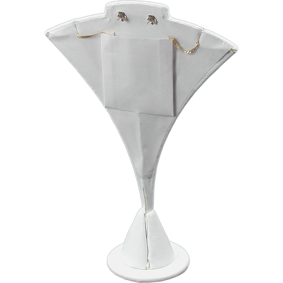 8 Pc Set White Leather Necklace Chain Jewelry Displays