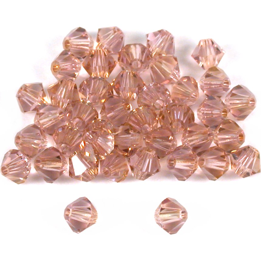 40 Amethyst Bicone Swarovski Crystal Beads 5301 4mm