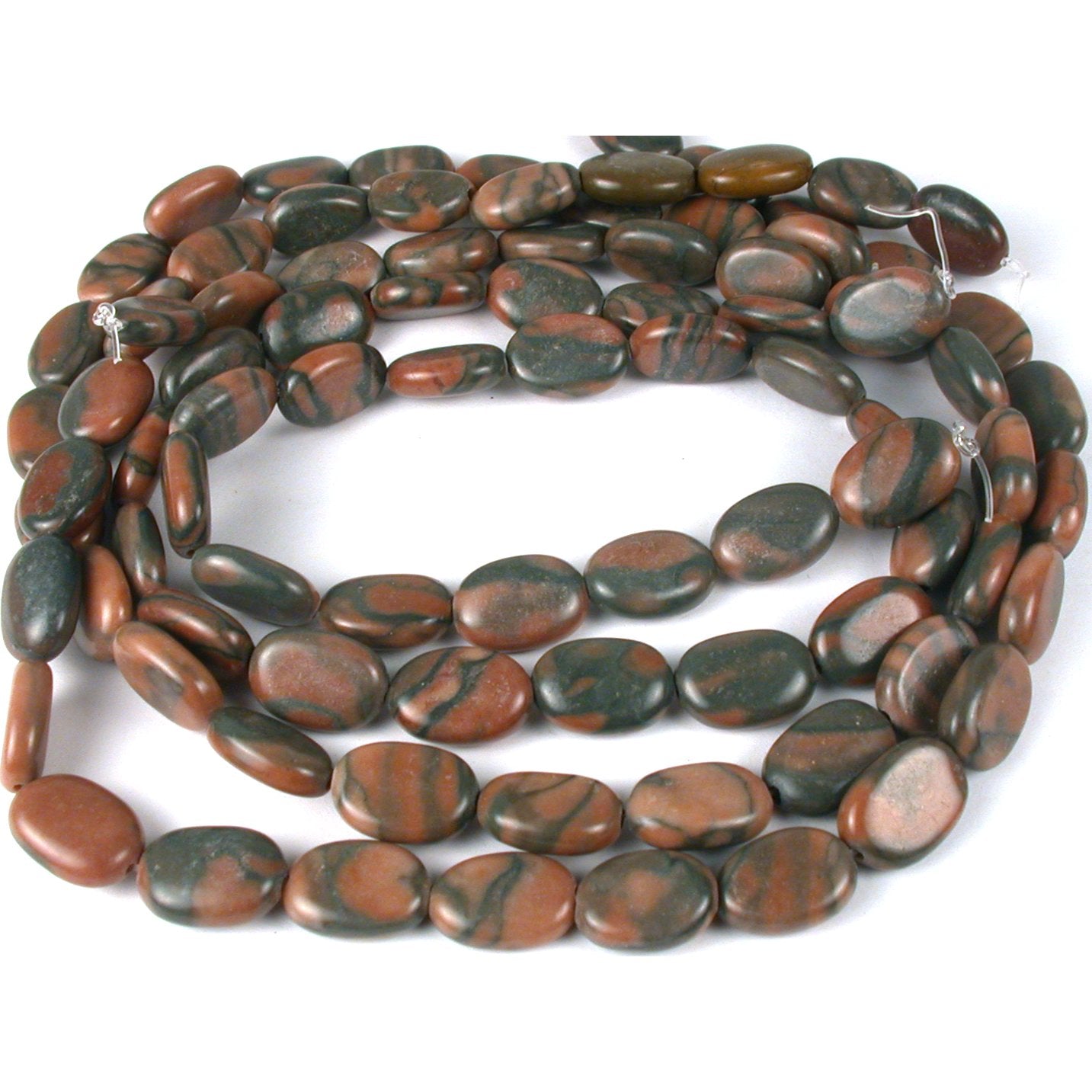 Oval Leopard Jasper Gemstone Beads 10 x 14mm 3 Strands