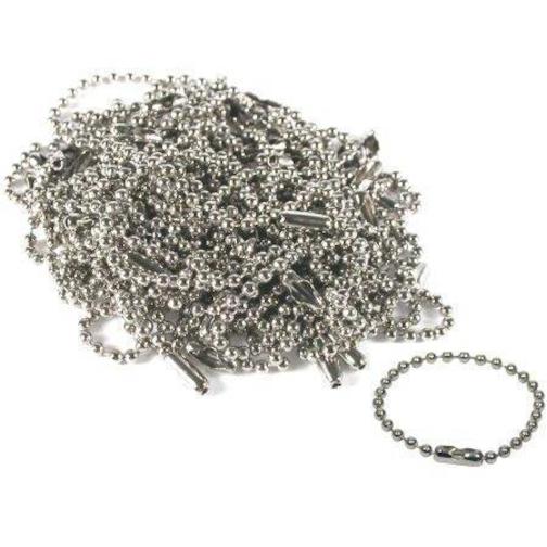 Ball Key Chain Parts Nickel Plated 4" 50Pcs