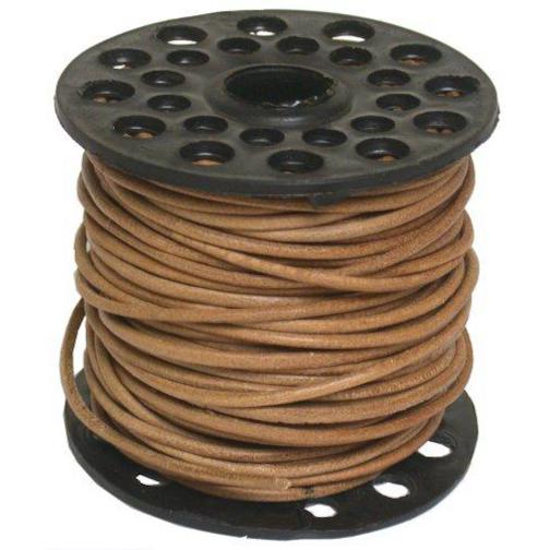 Leather Bead Stringing Cord Natural 75 ft. FindingKing 2mm