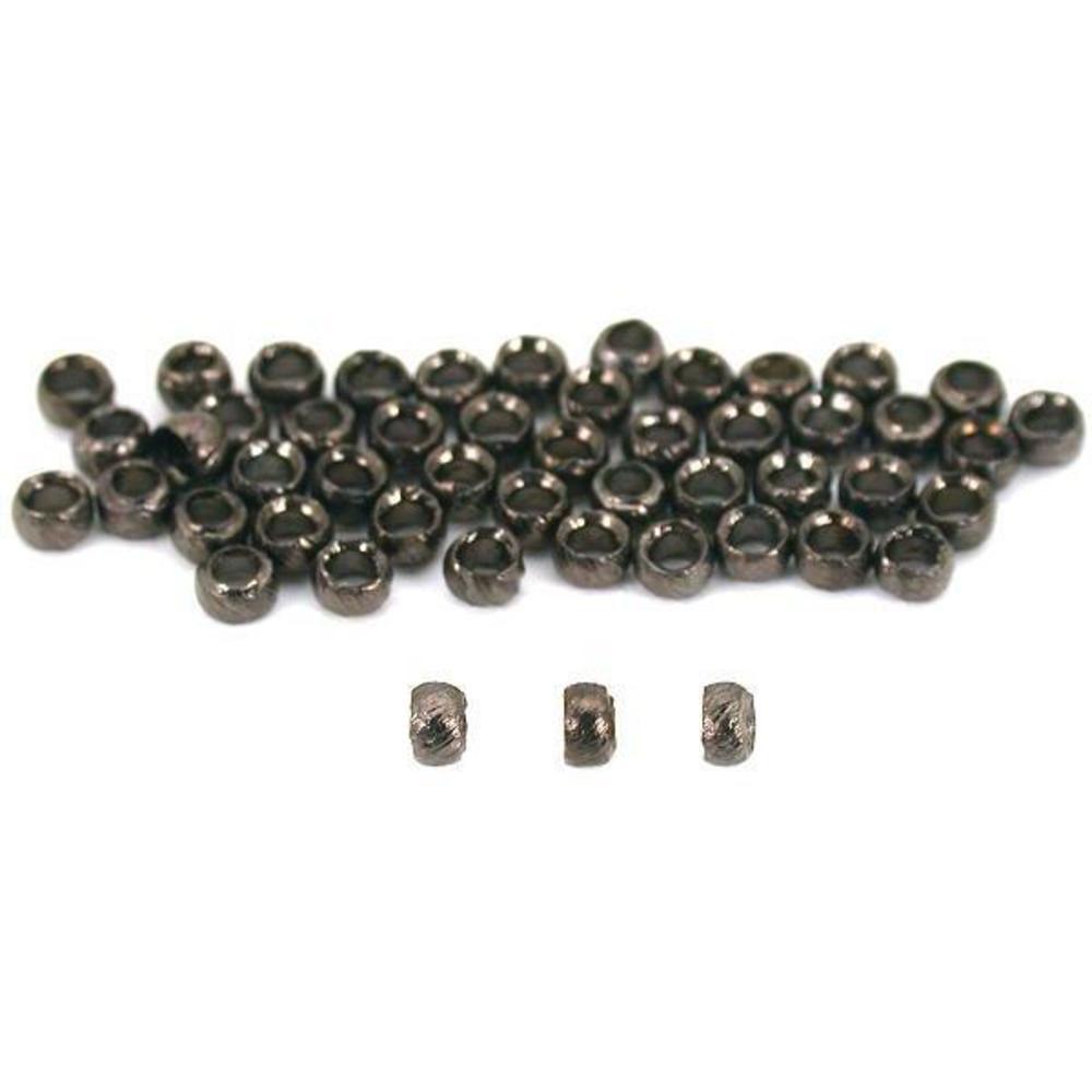 Crimp Beads Gun Metal Plated 2mm 50Pcs