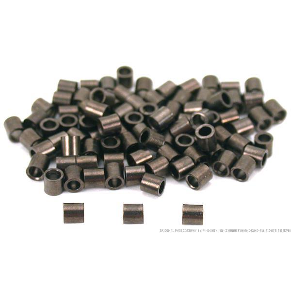100 Crimp Tube Beads Jewelry Beading Gun Metal Plated