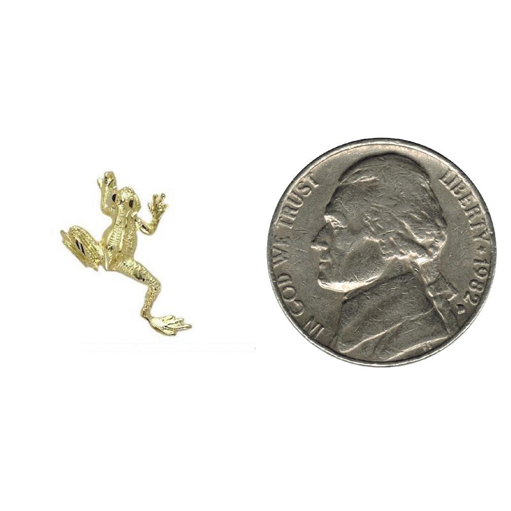 Frog Charm 14k Gold 22mm