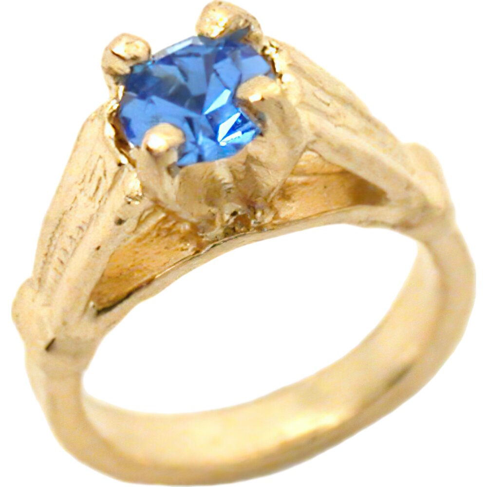 14K Gold September Birthstone Ring Charm Jewelry 9.5mm