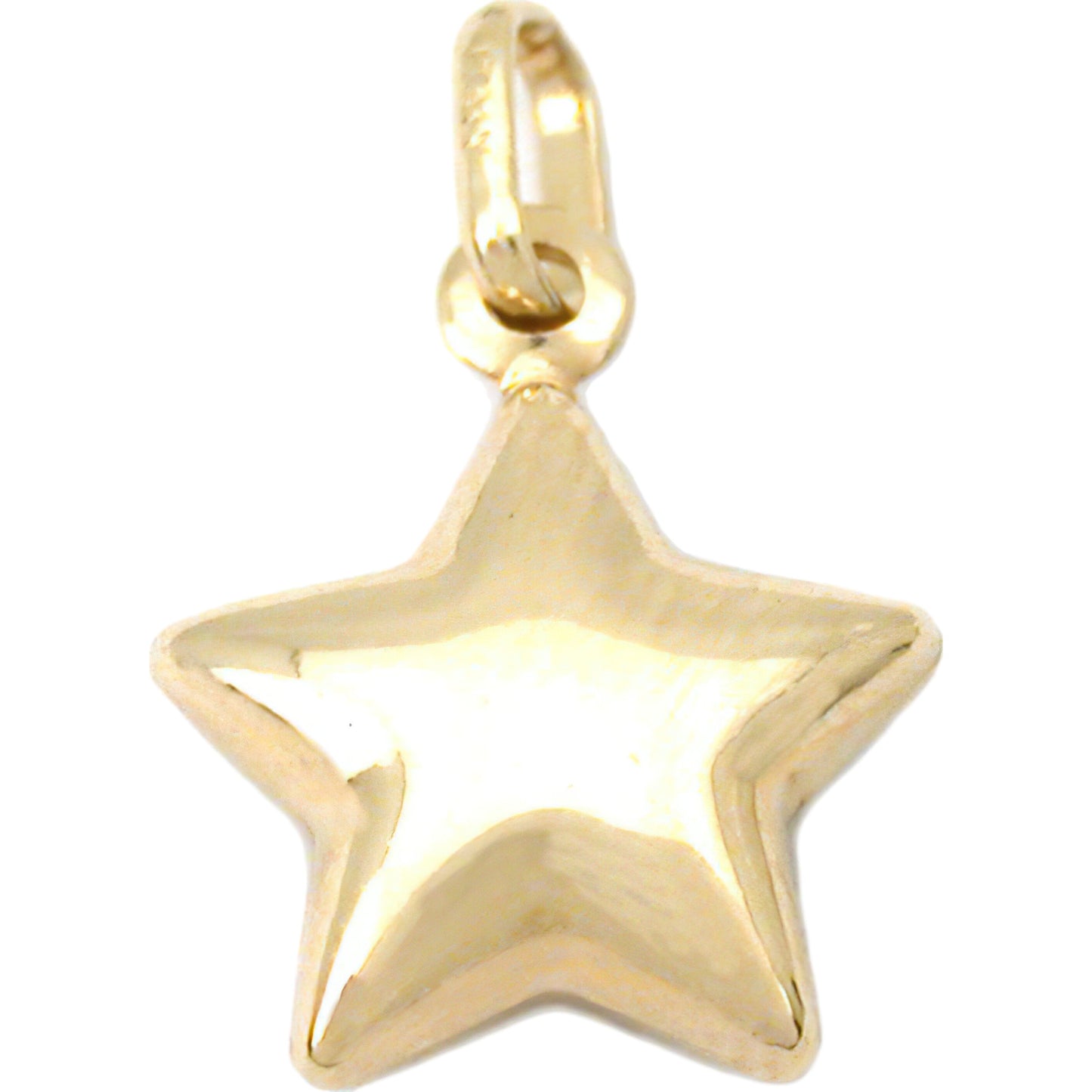 Wish Upon A Star Charm 14k Satin Gold 14mm