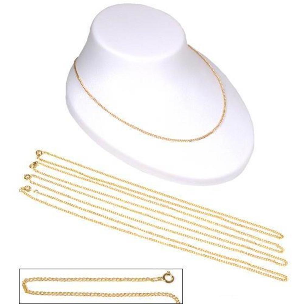 Link Chains Gold Plated 18" 5Pcs