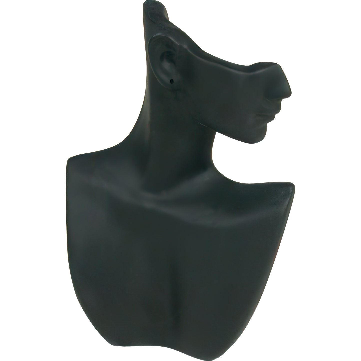 Necklace Earring Bust Black Countertop Jewelry Display