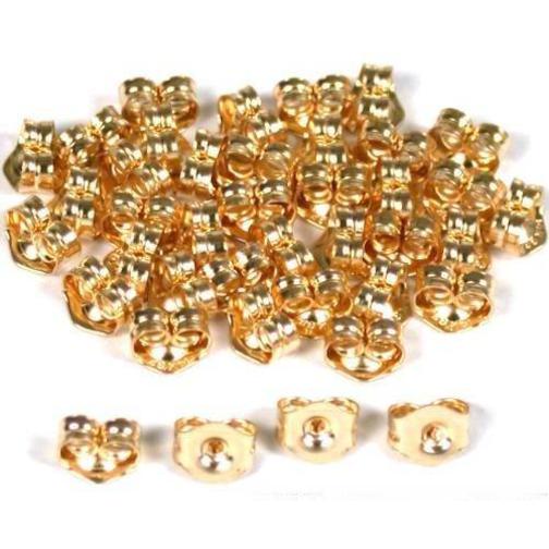 Earring Backs Gold Filled 4.5mm 20 Pairs