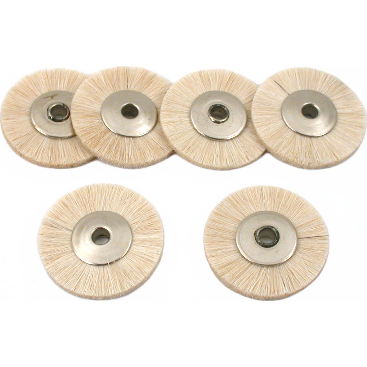 Wheel Brushes Soft Llama Hair 1" 6Pcs