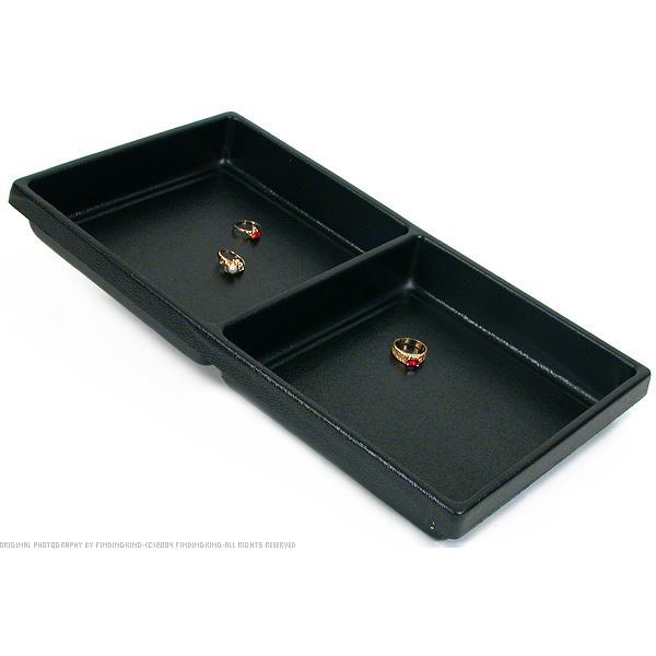 2 Travel Trays Jewelry Black 2 Slot Necklace Displays