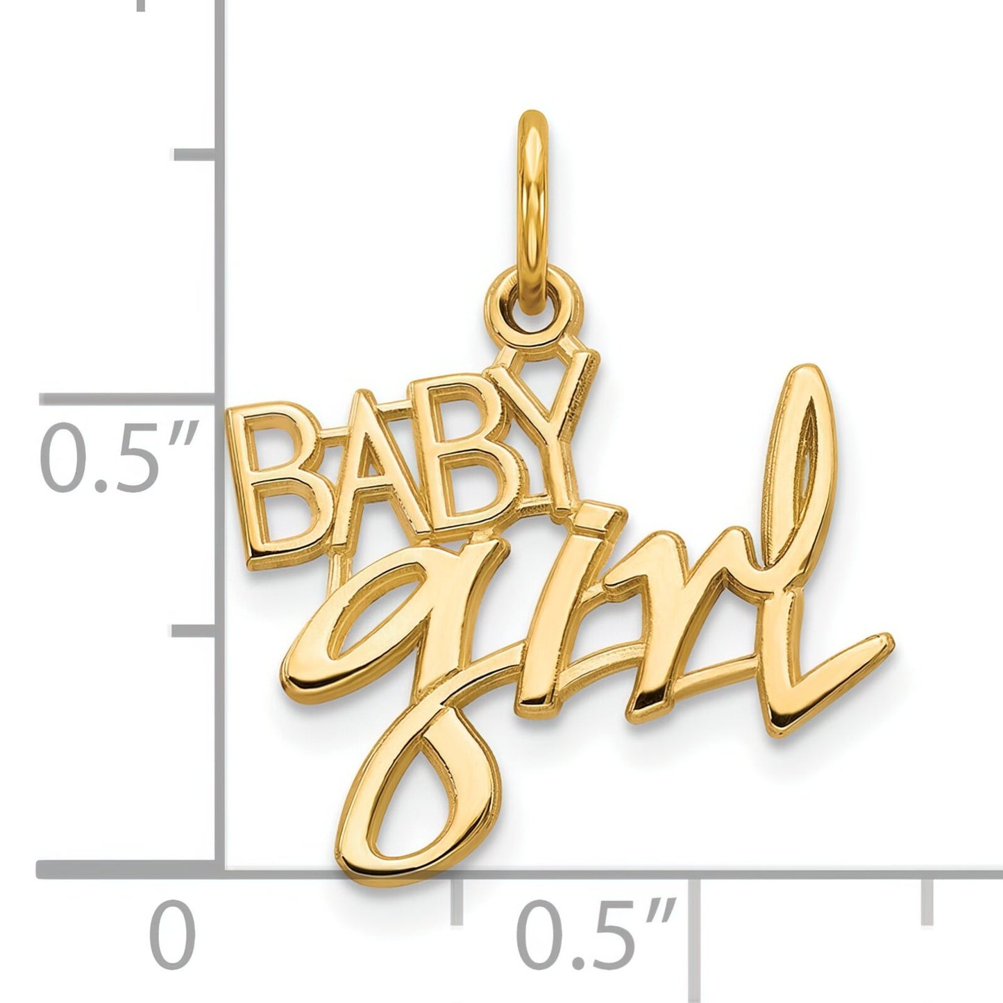 10K Gold Baby Girl Charm