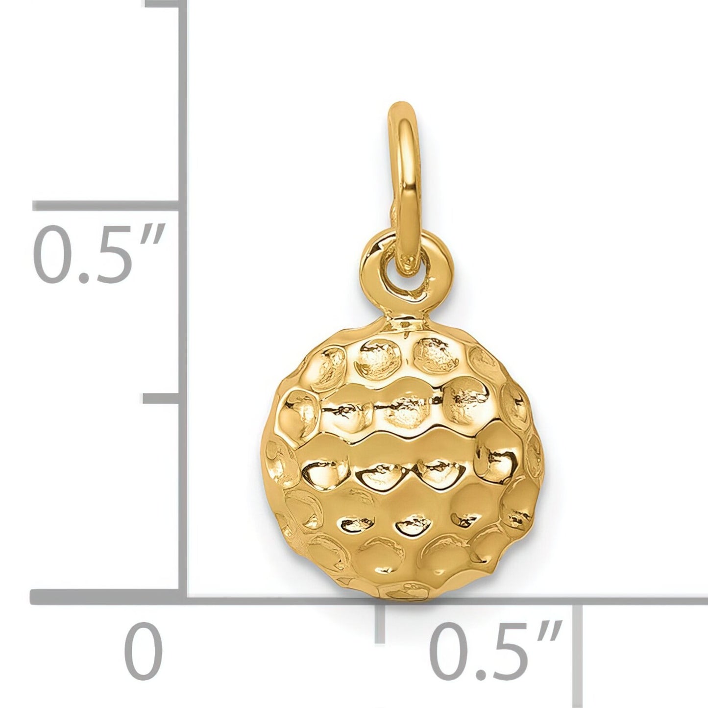 10K Gold Golf Ball Charm