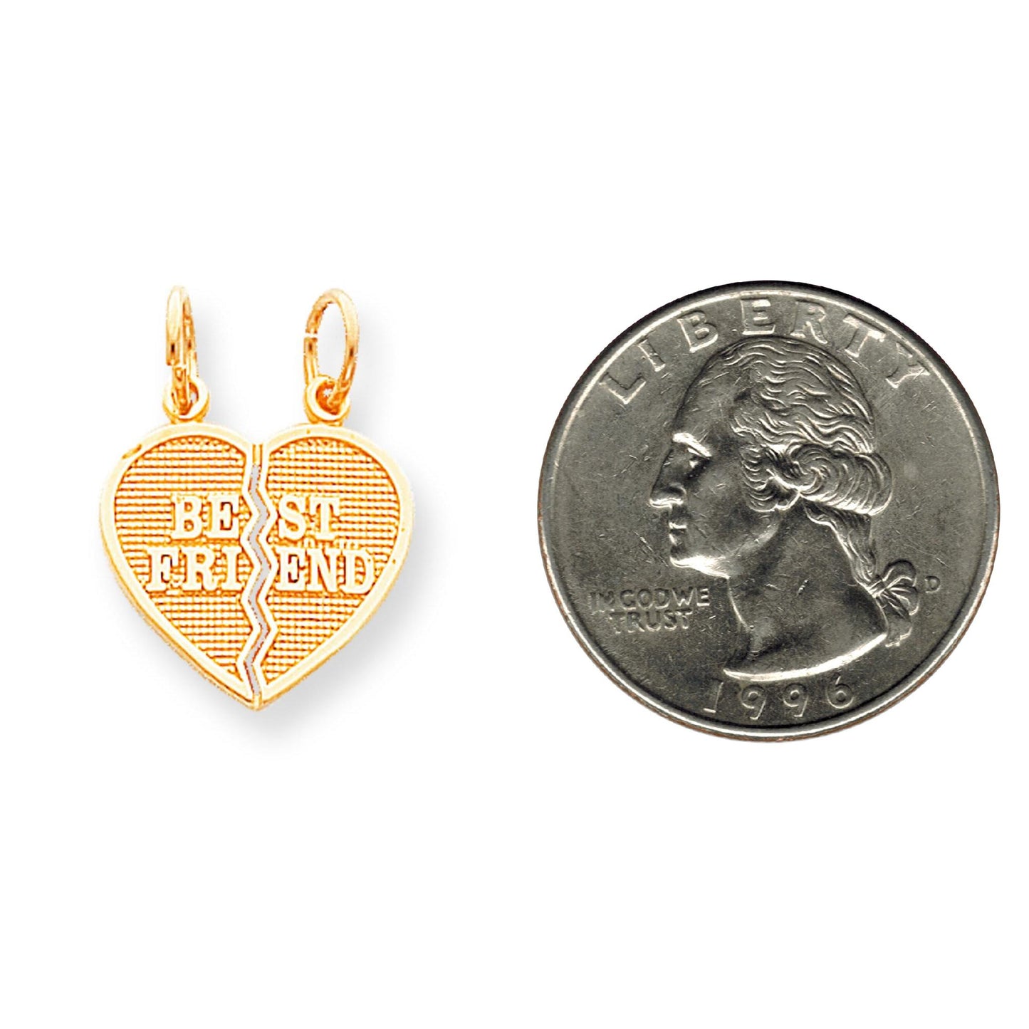 10K Gold Best Friend Breakable Heart Charm