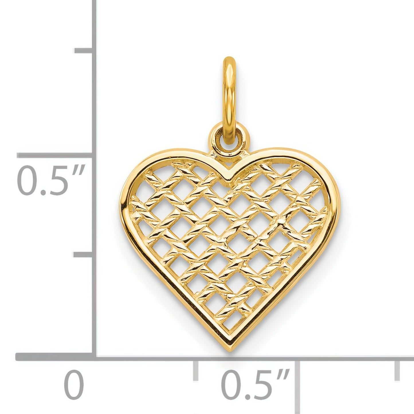 10K Gold Heart Charm