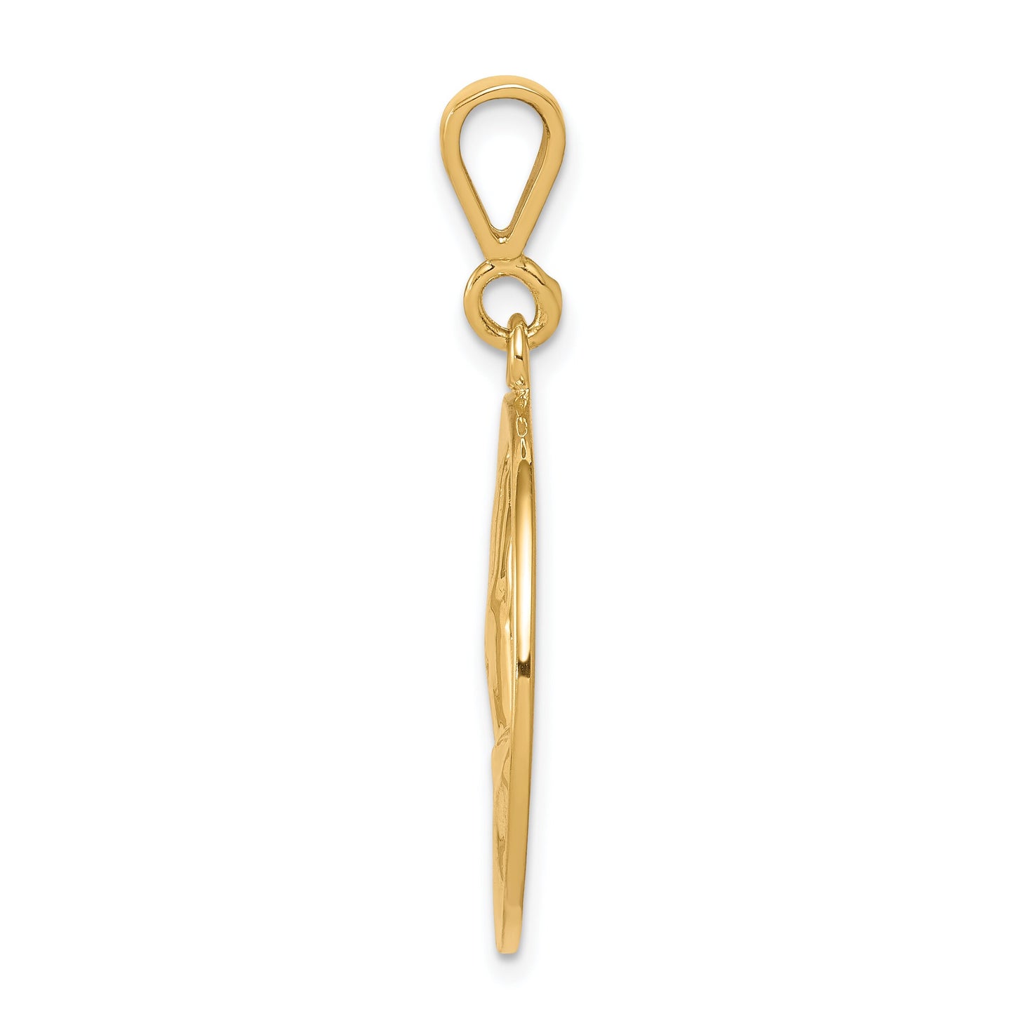 10K Gold Praying Hands Reversible Serenity Prayer Charm