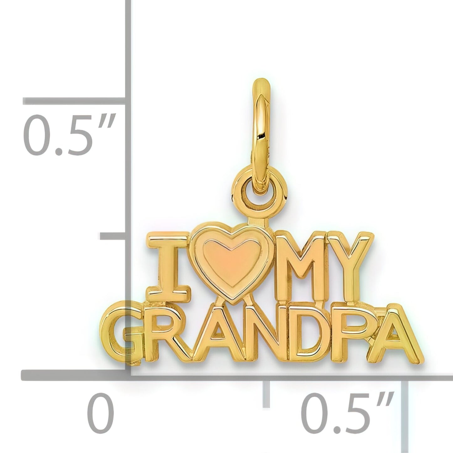 10K Yellow Gold I Love My Grandpa Charm