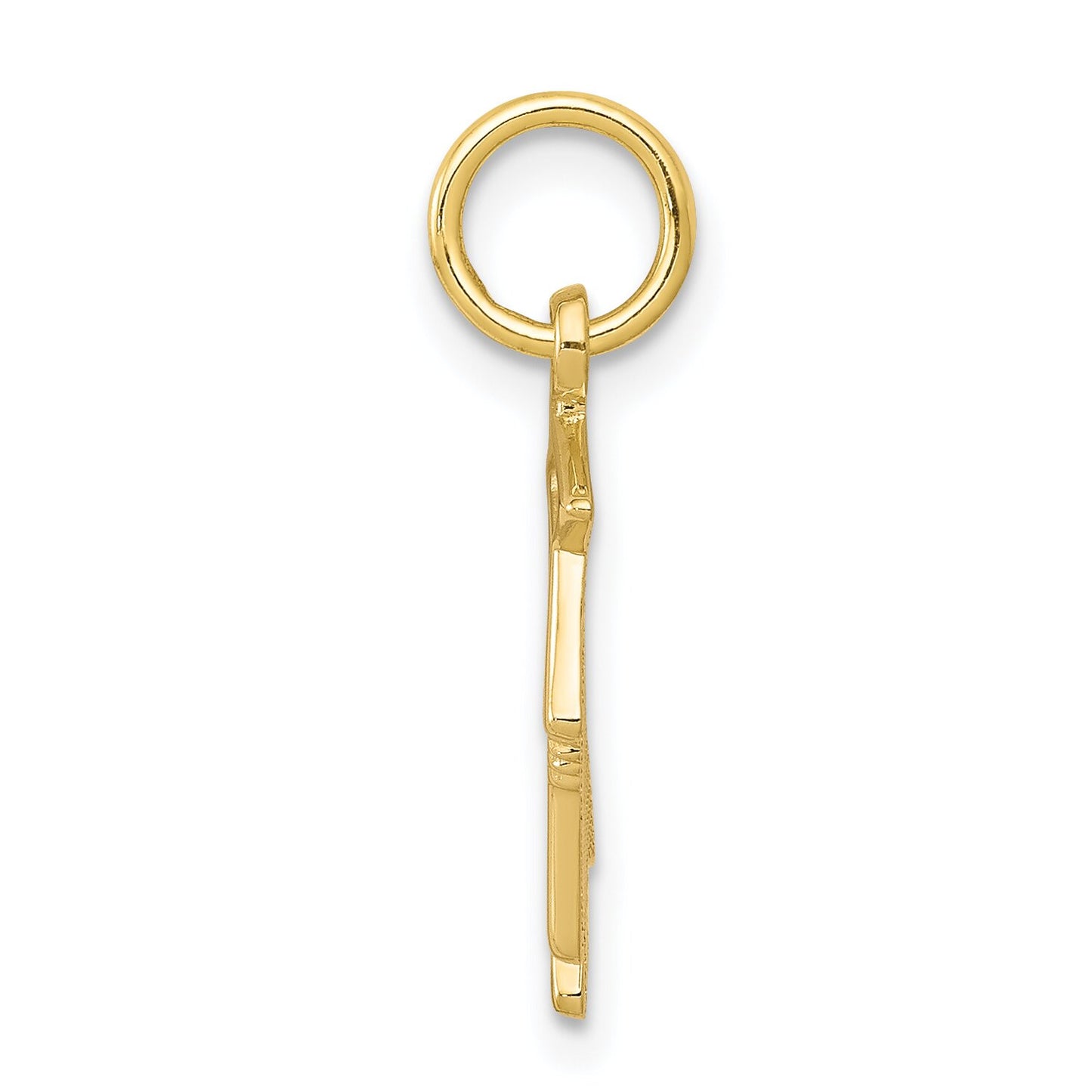 10K Yellow Gold Graduation Owl Charm