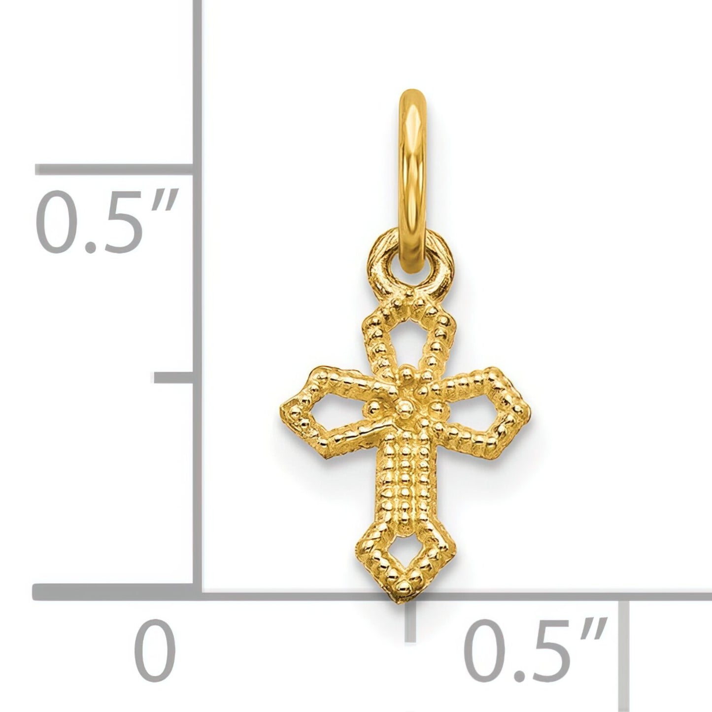 10K Gold Cross Charm