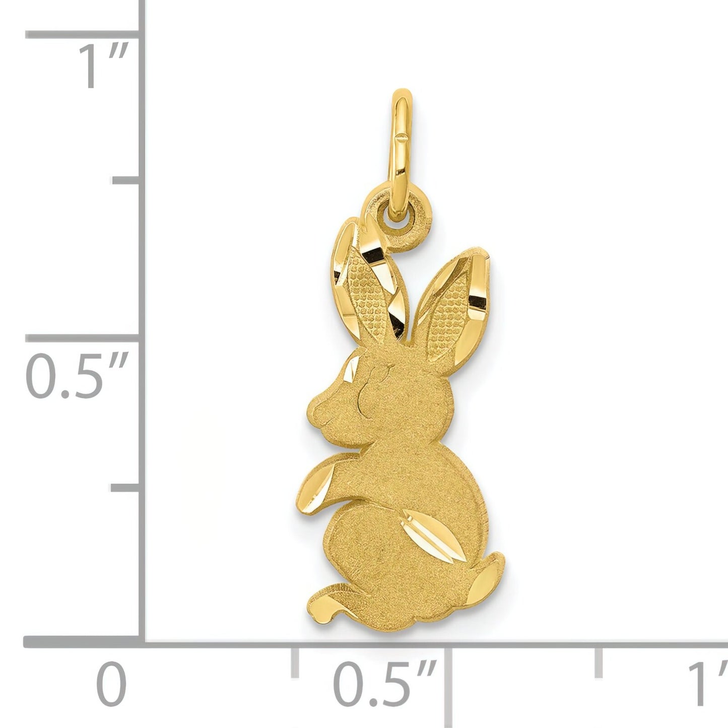 10K Yellow Gold Baby Bunny Rabbit Charm