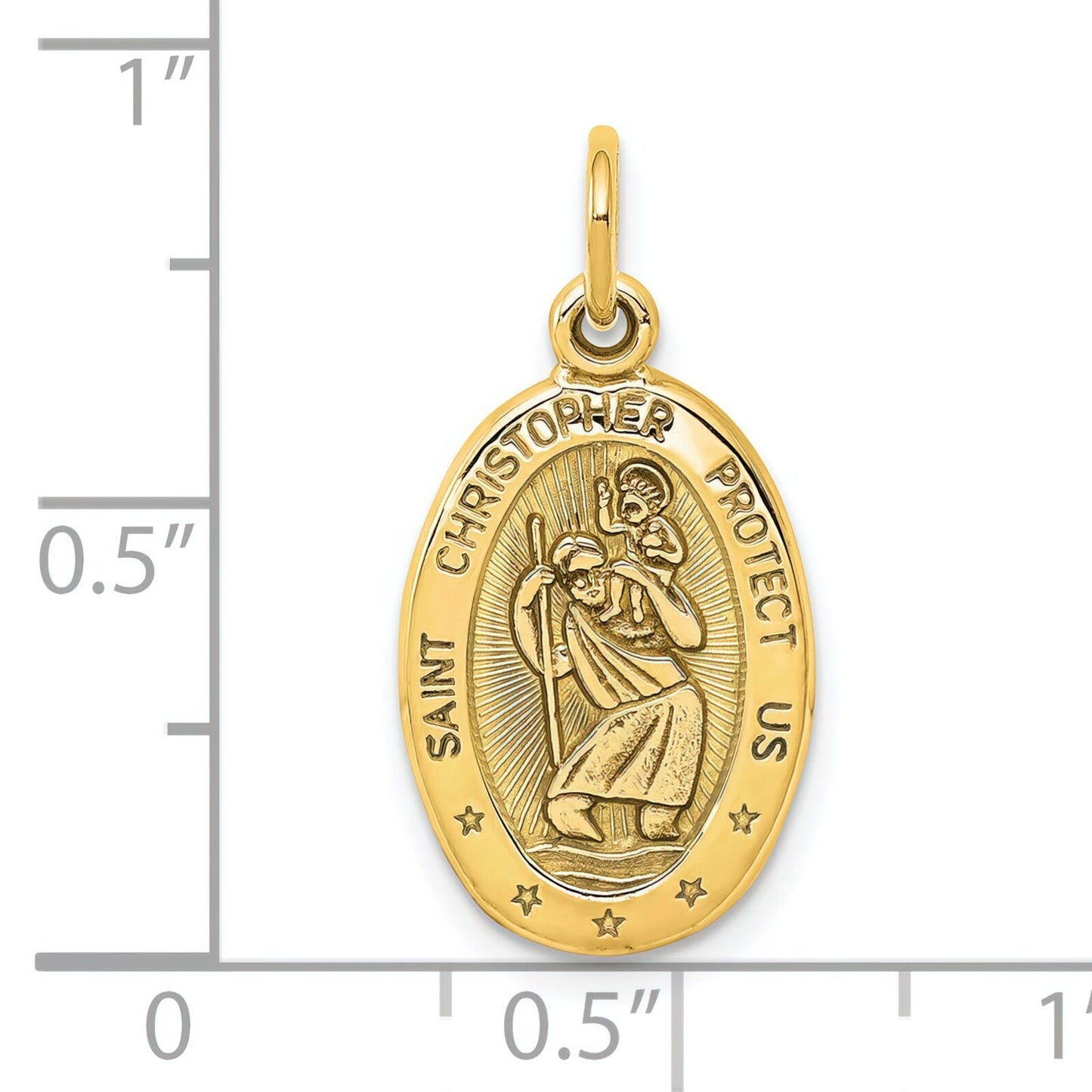 10K Gold Saint Christopher Pendant