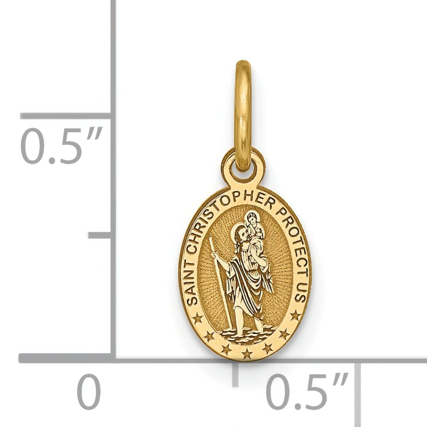 10K Gold Saint Christopher Pendant