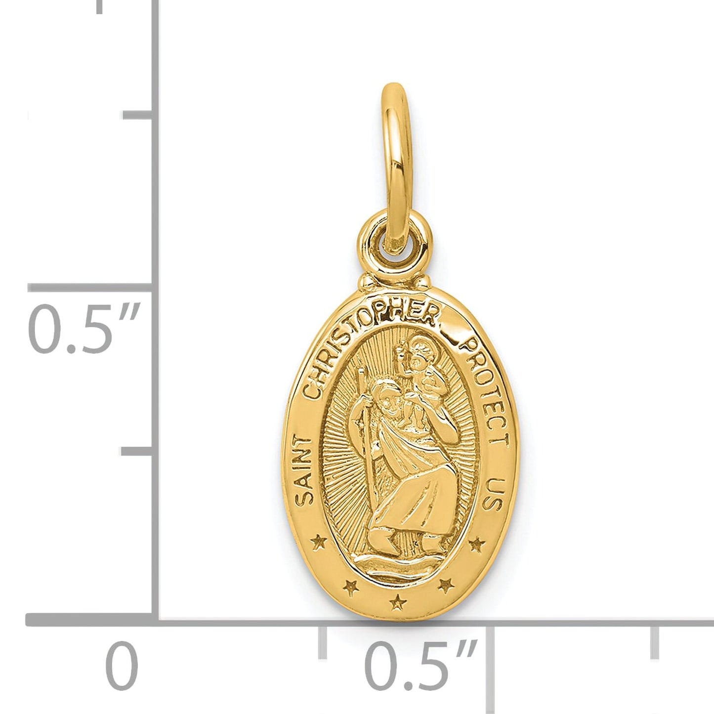 10K Gold Saint Christopher Pendant