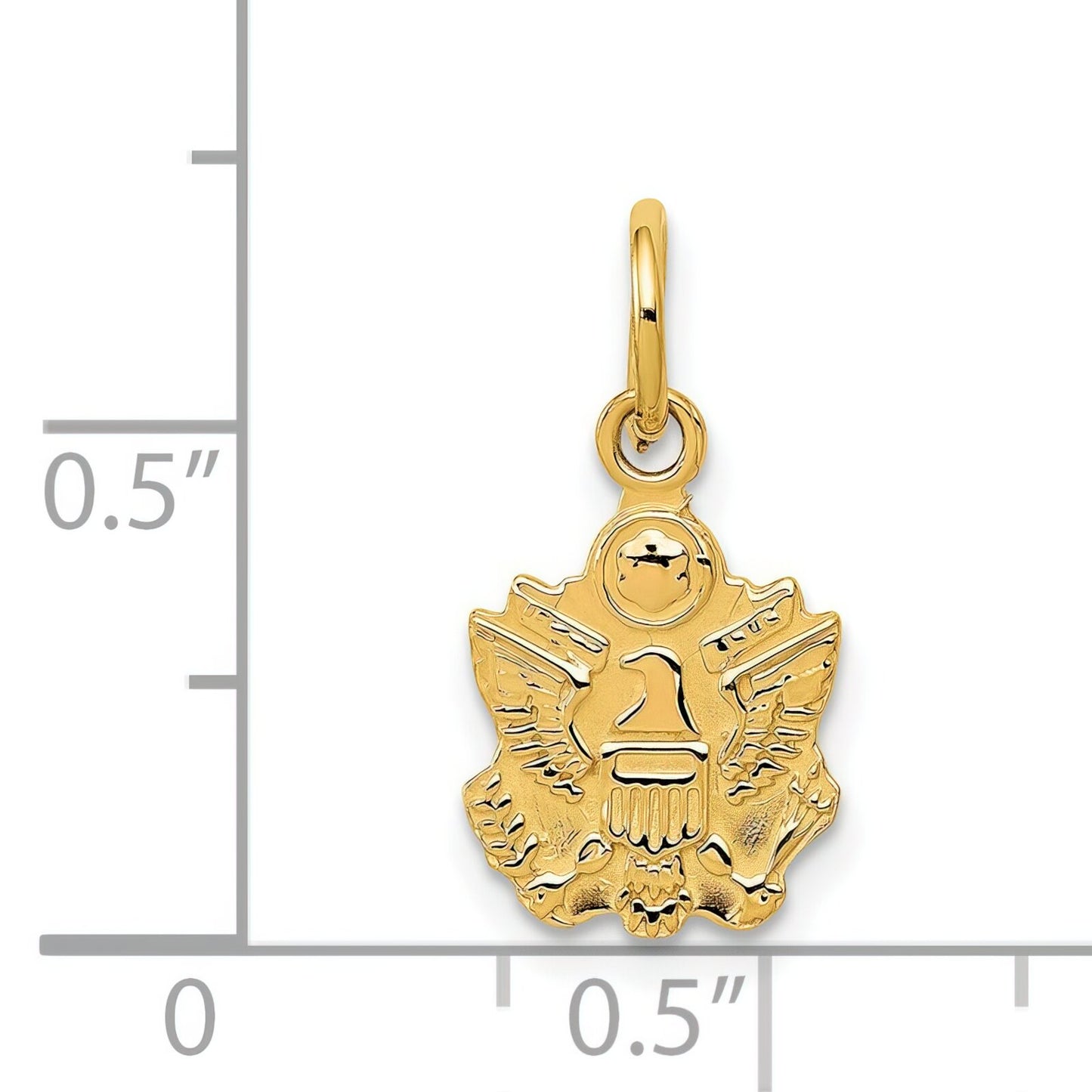 14K Yellow Gold US Army Insignia Charm